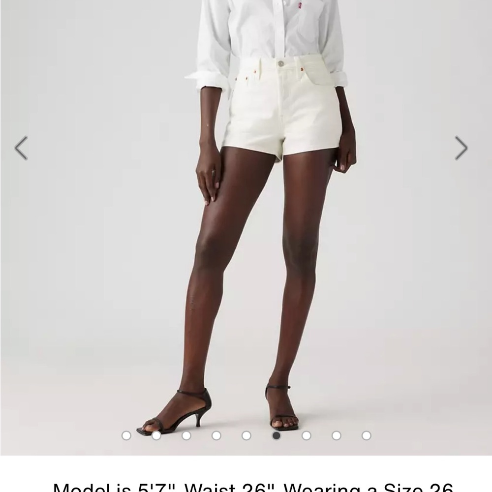 Levi 501 Women's White High-Waisted Shorts